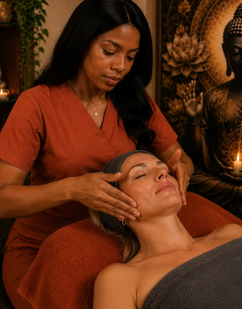 Massaggio Kobido viso con tecnica giapponese per un'autentica esperienza di Estetica Olistica.
